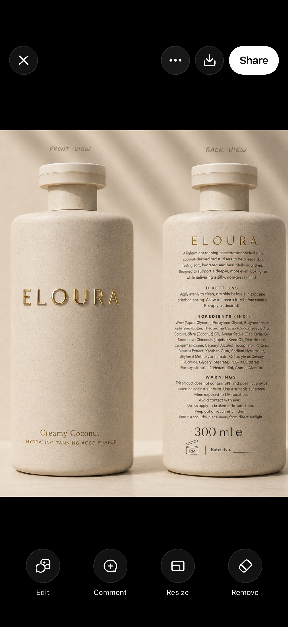 ELOURA Creamy Coconut Hydrating Tanning Accelerator | 300ml