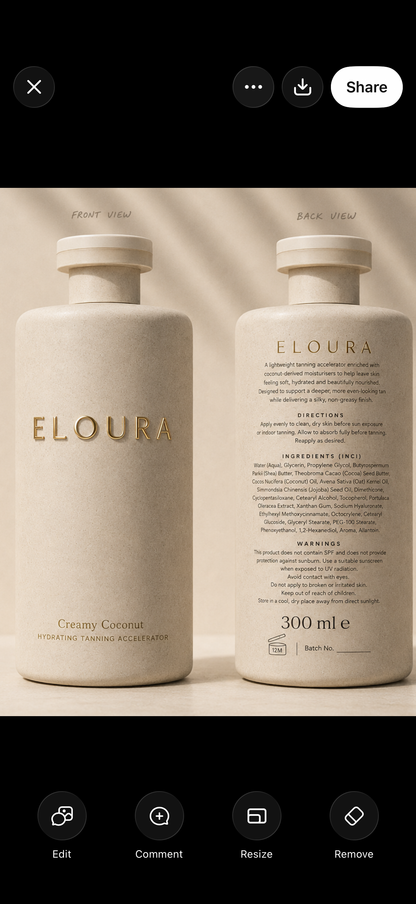 ELOURA Creamy Coconut Hydrating Tanning Accelerator | 300ml